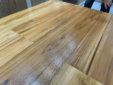 Solid teak flooring