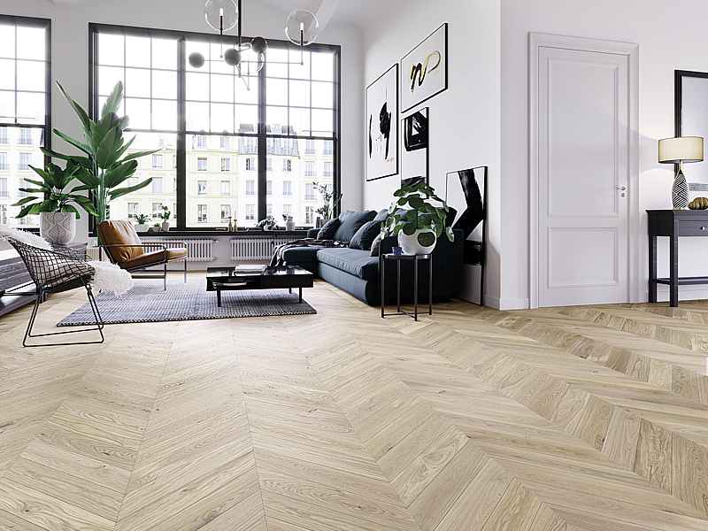 Oak Salt Chevron, Barlinek wooden flooring