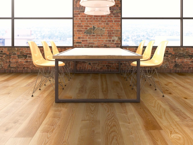 Ash solid plank flooring