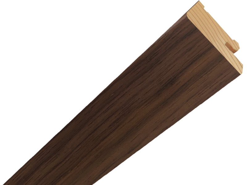 American wallnut wooden Cubica 16x40 mm skirting Pedross 