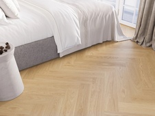 Dub Vanilla, vinylové podlahy Barlinek Next Step Herringbone s podložkou