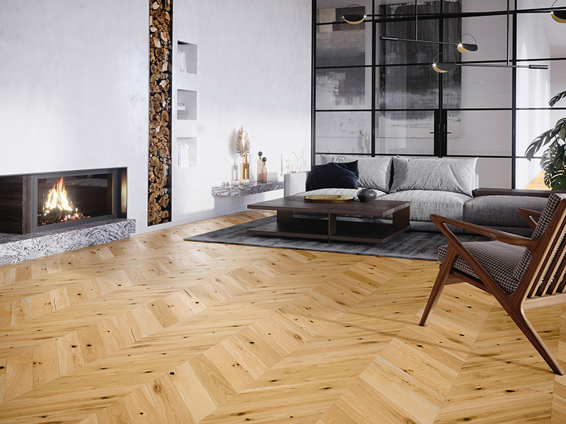 Oak Raisins Chevron, Barlinek wooden flooring