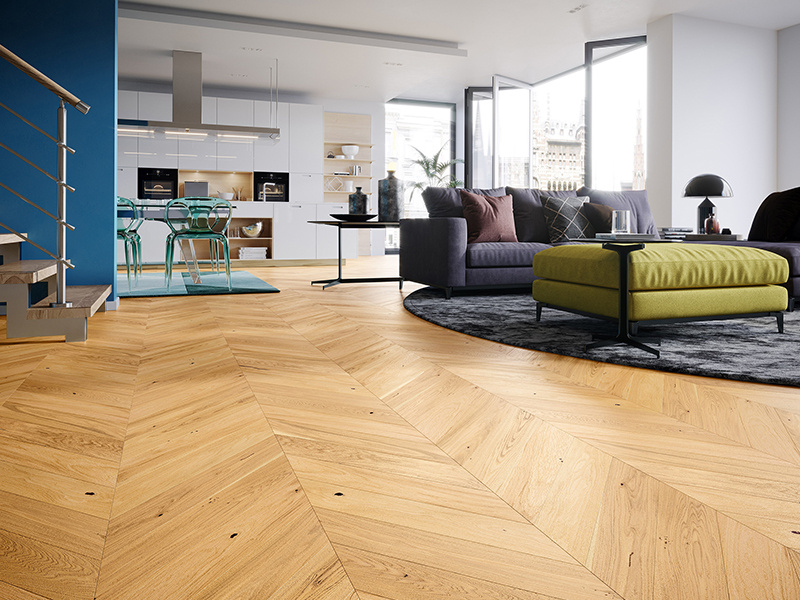 Oak Caramel Chevron, Barlinek wooden flooring