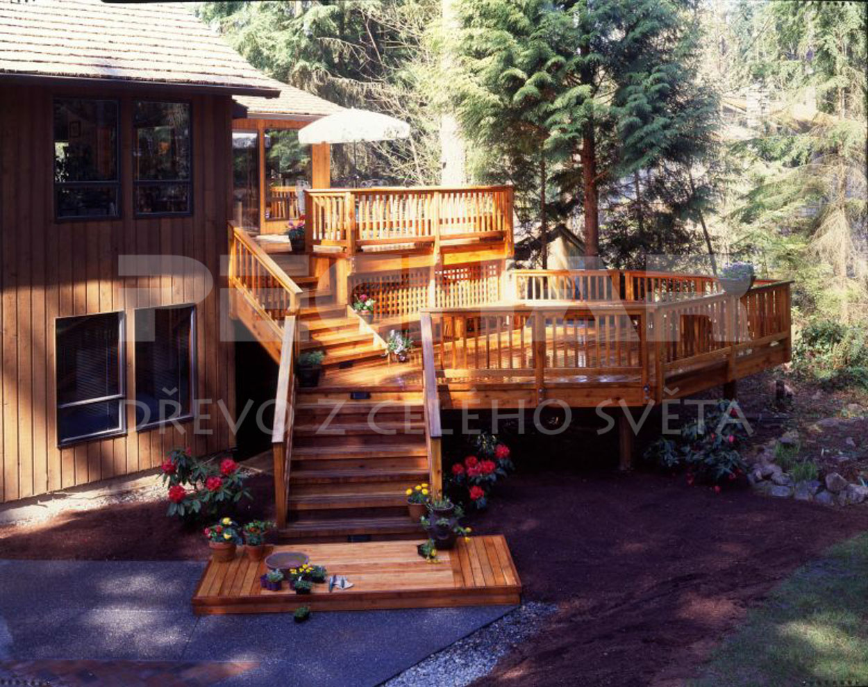 Western Red Cedar wooden decking