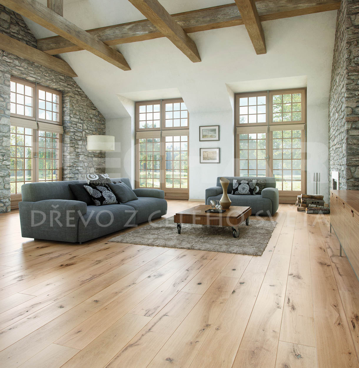 Oak Ivory Barlinek wooden flooring 