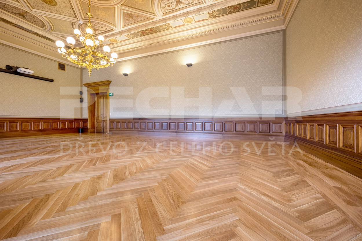 Dubové masivní podlahy - vlysy Mosaic Kunčice